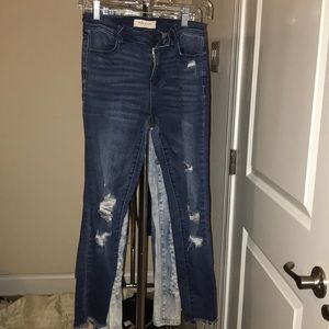 Pacsun High Rise Blue Jegging Cropped Ankle Womens